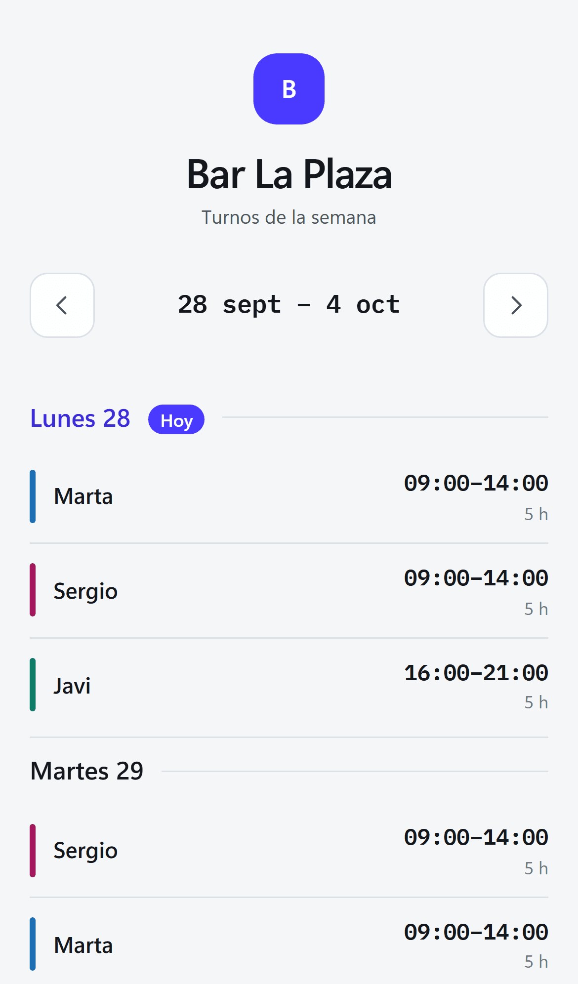 Lo que ve el equipo en su móvil con el enlace, sin instalar nada ni registrarse.